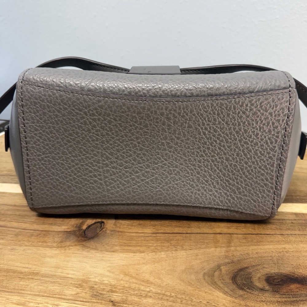 Coach Faye Convertible Backpack Gray Leather Turnlock 3 Way Bag Buffalo Embossed - Picture 8 of 16